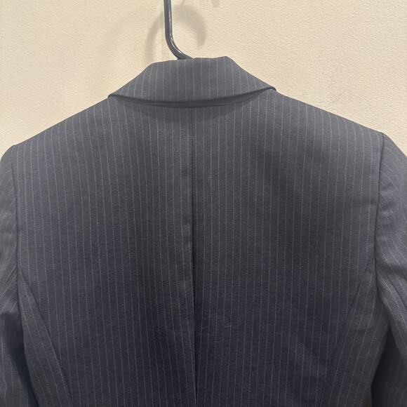 J.Crew 1035 Super 120’s Wool Pinstripe Blazer Charcoal Gray Old Money Preppy 00 - Picture 7 of 12